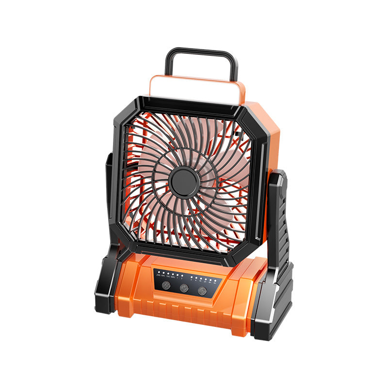 USB Camping Fan With LED Light And Rechargeable Battery